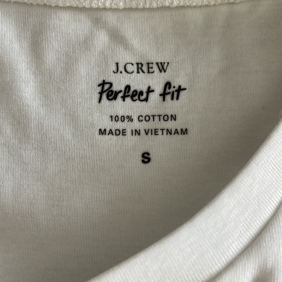 (NWT) J. Crew Perfect Fit 100% Cotton White Tee, Small - Picture 11 of 16